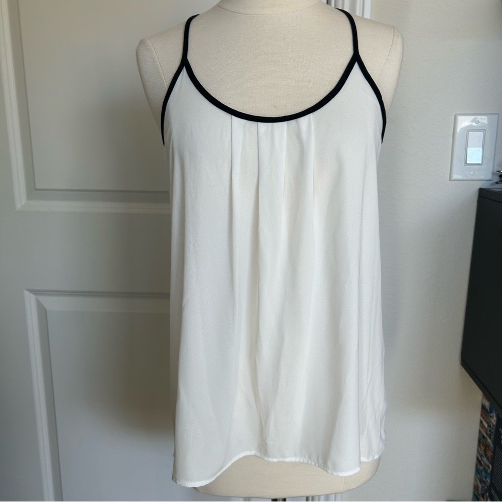 Ro & De Sheer White Tank Top